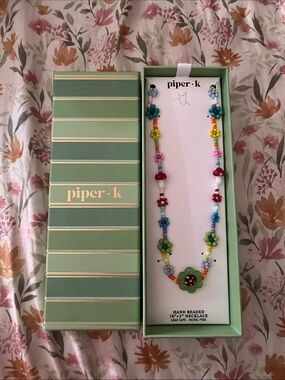 Piper • K Multicolor Flower Beaded Necklace brand new in package